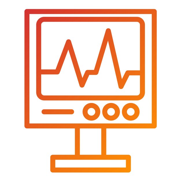 Vector estilo del icono de monitoreo de salud del diseño vectorial