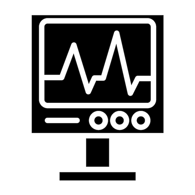 Estilo del icono de monitoreo de salud del diseño vectorial
