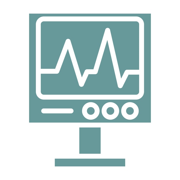 Estilo del icono de monitoreo de salud del diseño vectorial