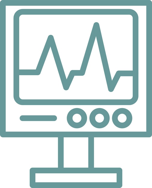 Estilo del icono de monitoreo de salud del diseño vectorial