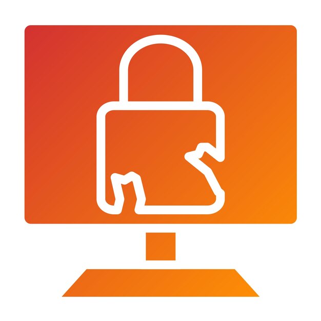 Estilo del icono de monitoreo de violaciones de diseño vectorial
