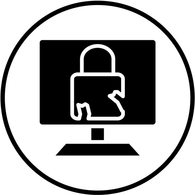 Estilo del icono de monitoreo de violaciones de diseño vectorial