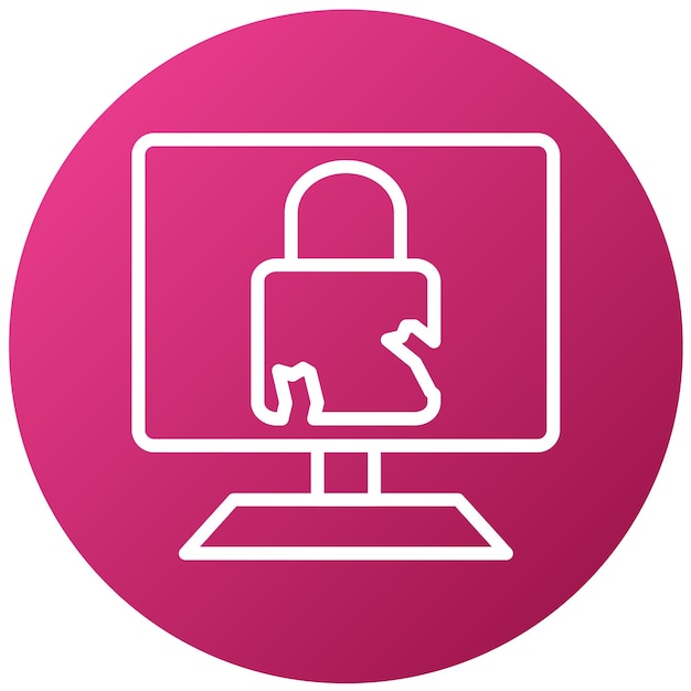 Estilo del icono de monitoreo de violaciones de diseño vectorial