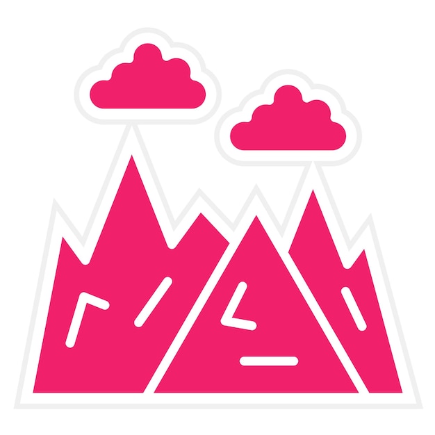 Estilo del icono de la montaña salvaje