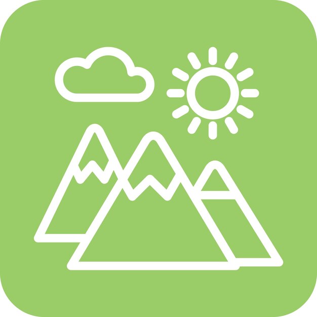 Estilo del icono de las montañas