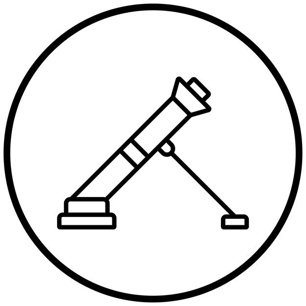 Estilo del icono del mortero del ejército