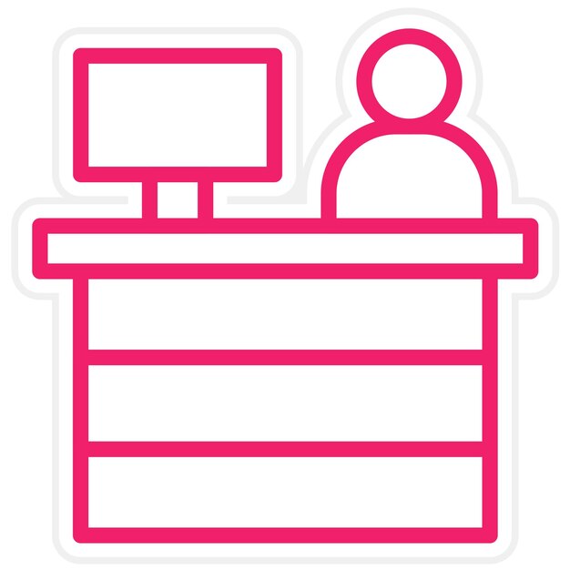 Estilo del icono del mostrador de diseño vectorial
