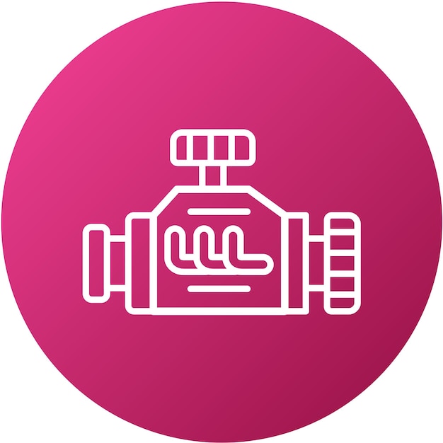 Estilo del icono del motor del automóvil de diseño vectorial