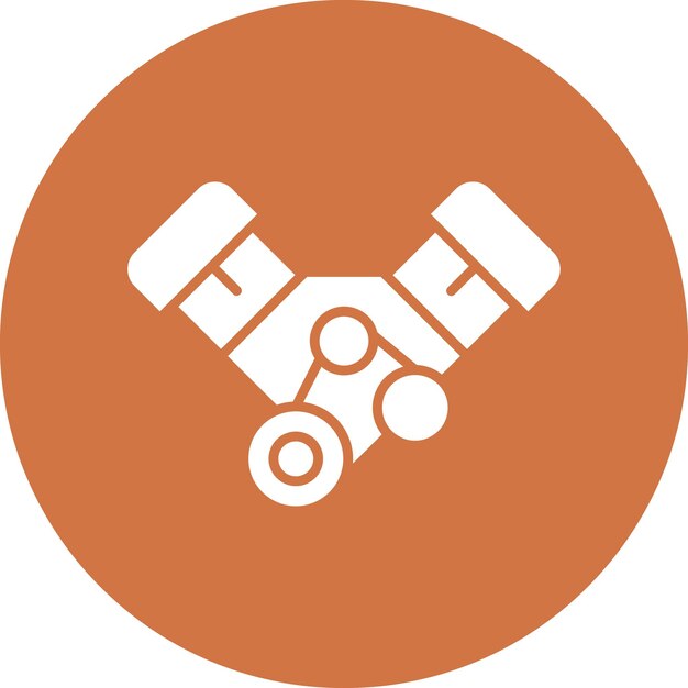 Estilo del icono del motor de diseño vectorial