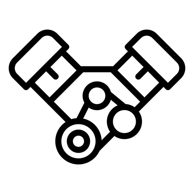 Estilo del icono del motor de diseño vectorial