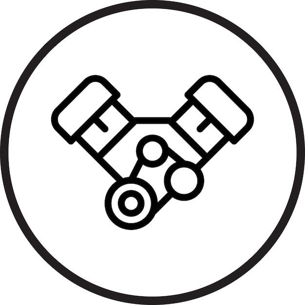 Estilo del icono del motor de diseño vectorial