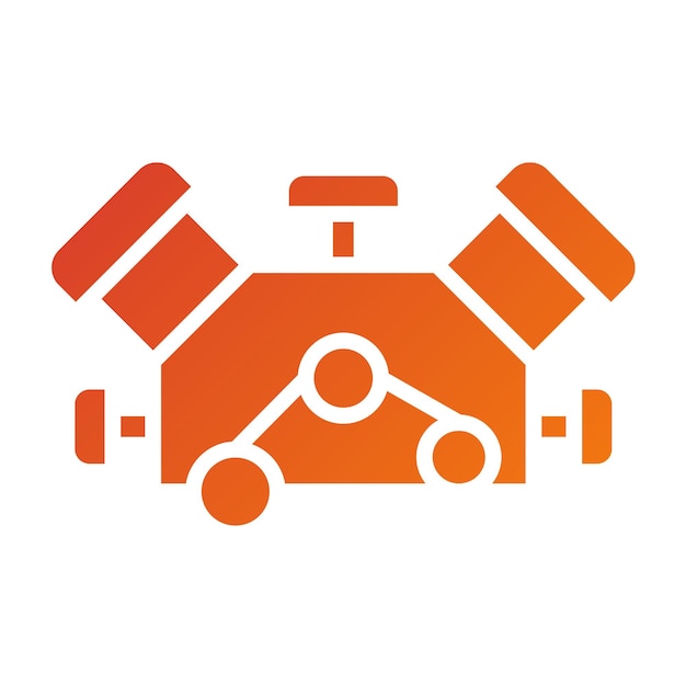 Estilo del icono del motor de diseño vectorial