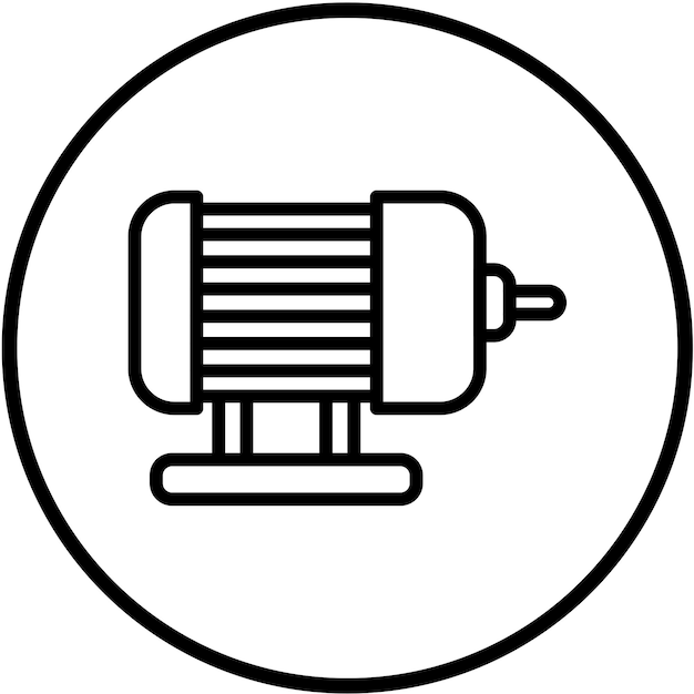 Estilo del icono del motor de diseño vectorial