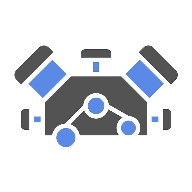 Estilo del icono del motor de diseño vectorial