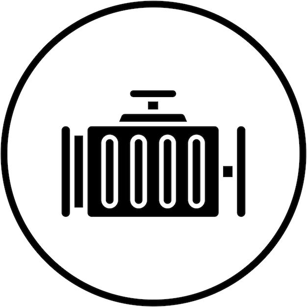 Estilo del icono del motor de diseño vectorial