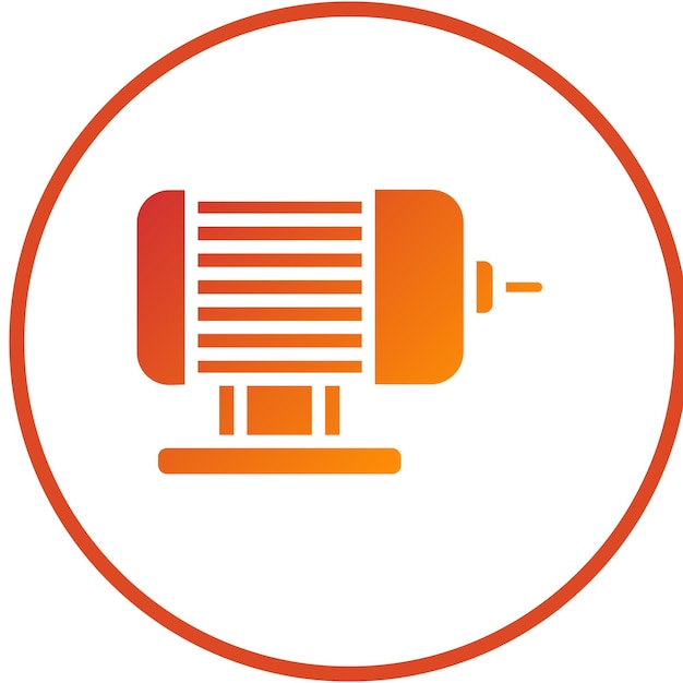 Estilo del icono del motor de diseño vectorial