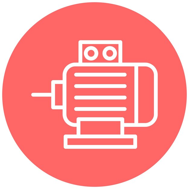 Estilo del icono del motor de diseño vectorial