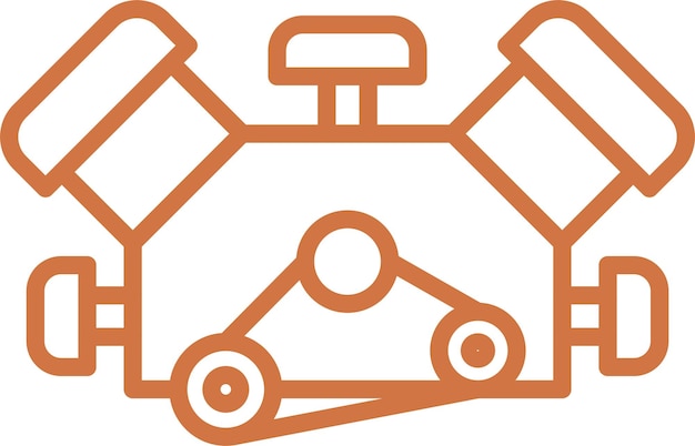 Estilo del icono del motor de diseño vectorial