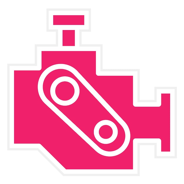 Estilo del icono del motor de diseño vectorial