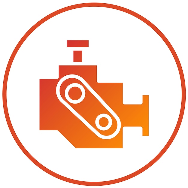 Estilo del icono del motor de diseño vectorial