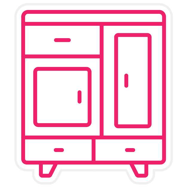 Estilo de icono de muebles de diseño vectorial