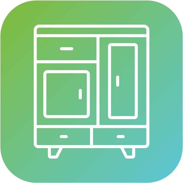 Estilo de icono de muebles de diseño vectorial