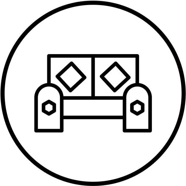 Estilo de icono de muebles de diseño vectorial