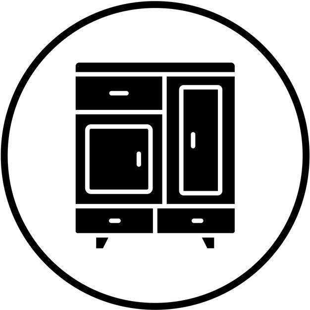 Estilo de icono de muebles de diseño vectorial