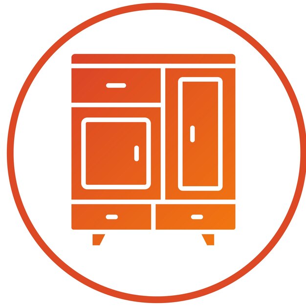 Estilo de icono de muebles de diseño vectorial