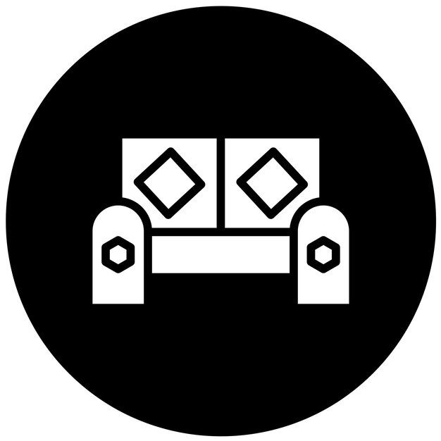Estilo de icono de muebles de diseño vectorial