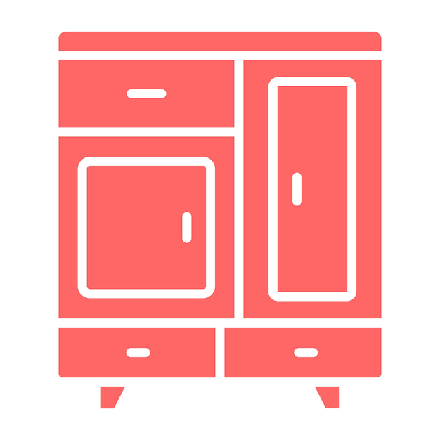 Estilo de icono de muebles de diseño vectorial