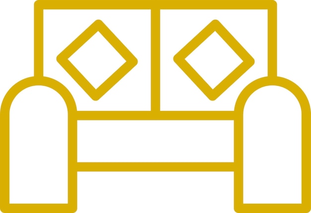 Estilo de icono de muebles de diseño vectorial