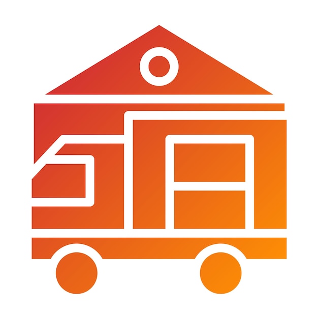 Estilo del icono del muelle de carga de diseño vectorial