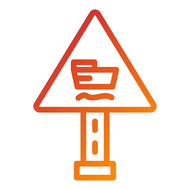 Estilo del icono del muelle de diseño vectorial