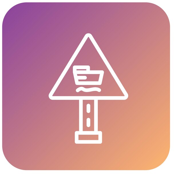 Estilo del icono del muelle de diseño vectorial