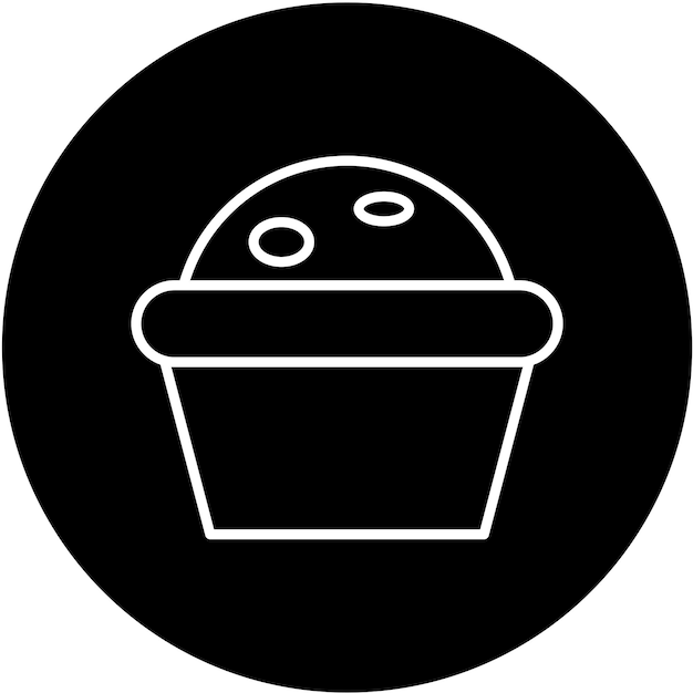 Estilo del icono del muffin