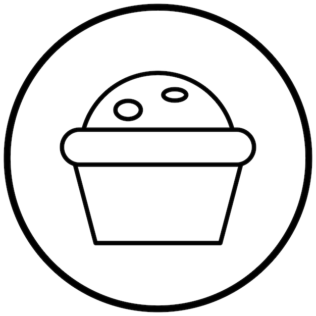 Estilo del icono del muffin