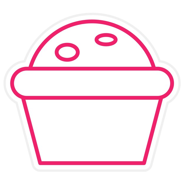 Estilo del icono del muffin
