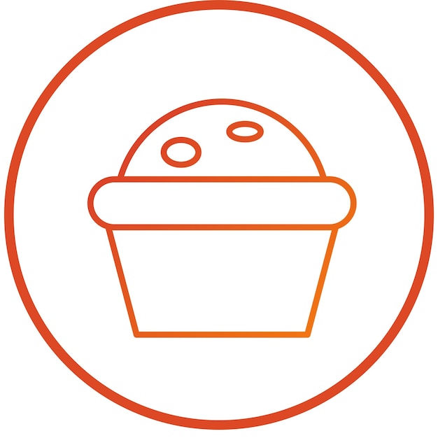 Estilo del icono del muffin
