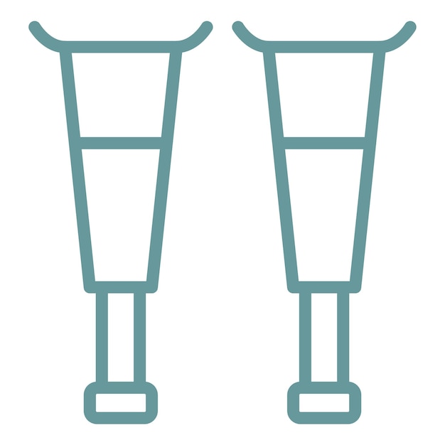 Estilo del icono de la muleta de diseño vectorial