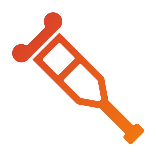 Estilo del icono de la muleta de diseño vectorial