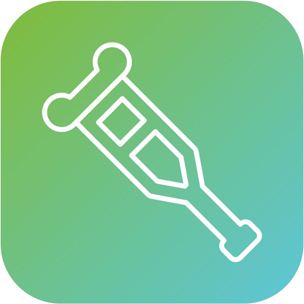 Estilo del icono de la muleta de diseño vectorial