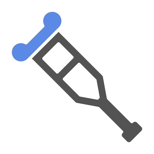 Estilo del icono de la muleta de diseño vectorial