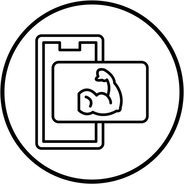 Estilo del icono del músculo del brazo de diseño vectorial