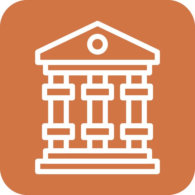 Estilo de icono del museo de diseño vectorial