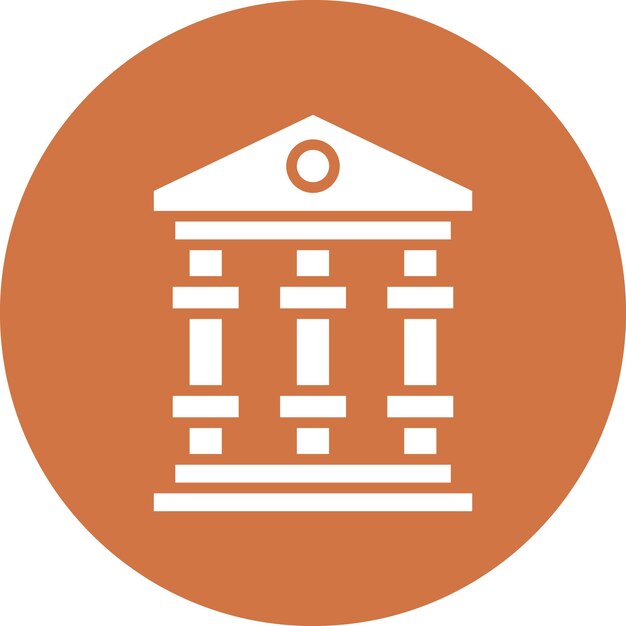 Estilo de icono del museo de diseño vectorial