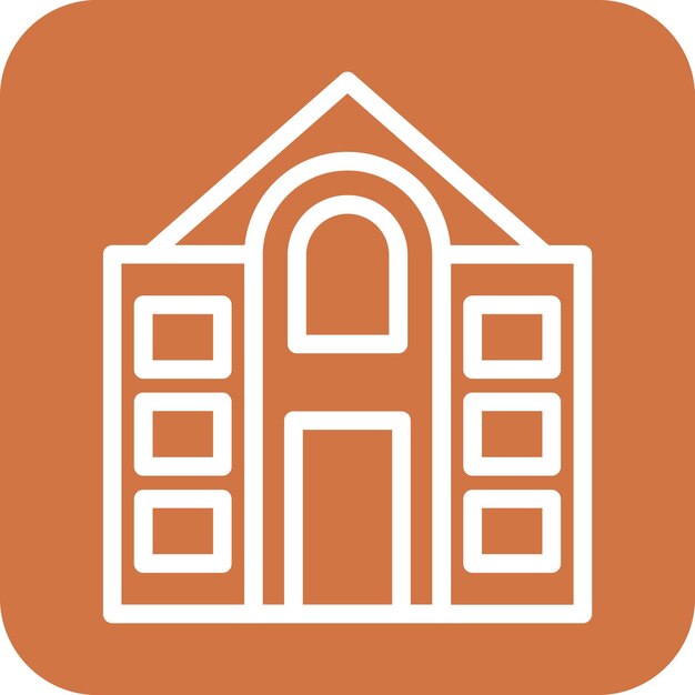 Estilo de icono del museo de diseño vectorial