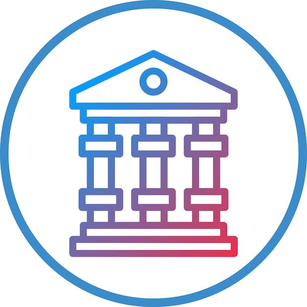 Estilo de icono del museo de diseño vectorial