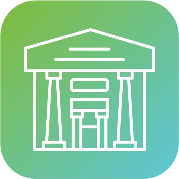 Estilo de icono del museo de diseño vectorial
