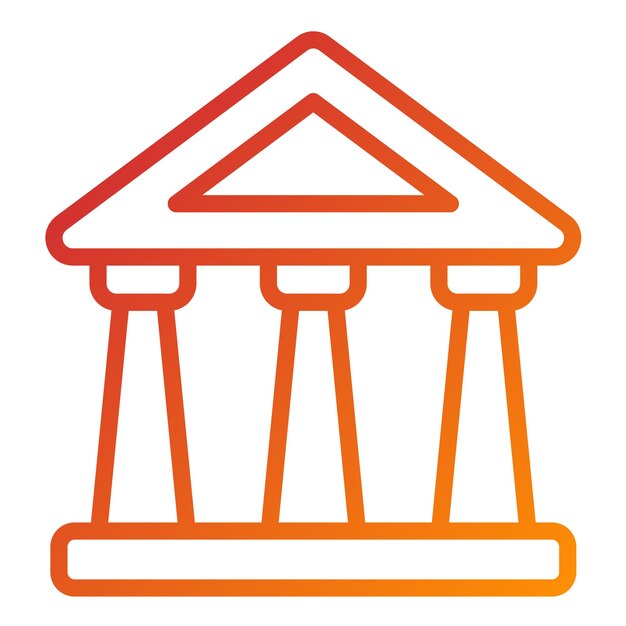 Estilo de icono del museo de diseño vectorial